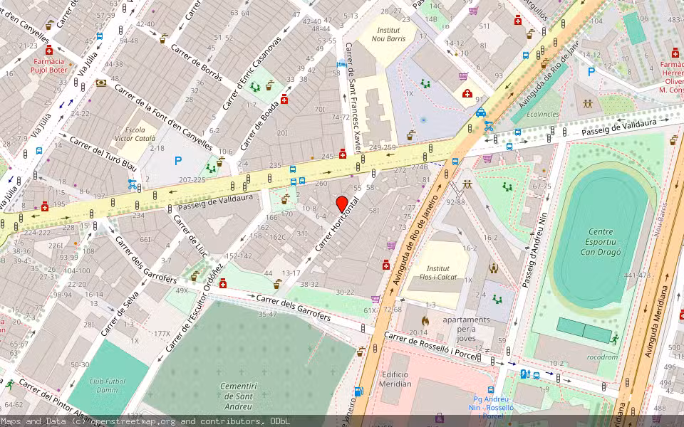 Mapa de Subasta Inmueble (Vivienda) en Barcelona