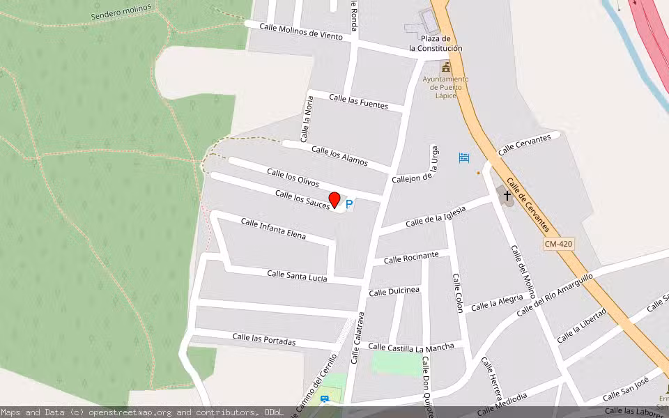 Mapa de Subasta Inmueble (Vivienda) en Puerto Lapice, Ciudad Real