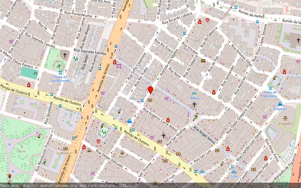 Mapa de Subasta Inmueble (Vivienda) en A Coruña