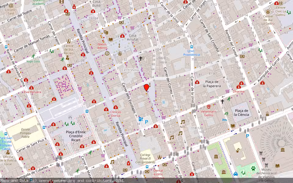 Mapa de Subasta Inmueble (Garaje) en Vilanova I La Geltrú, Barcelona