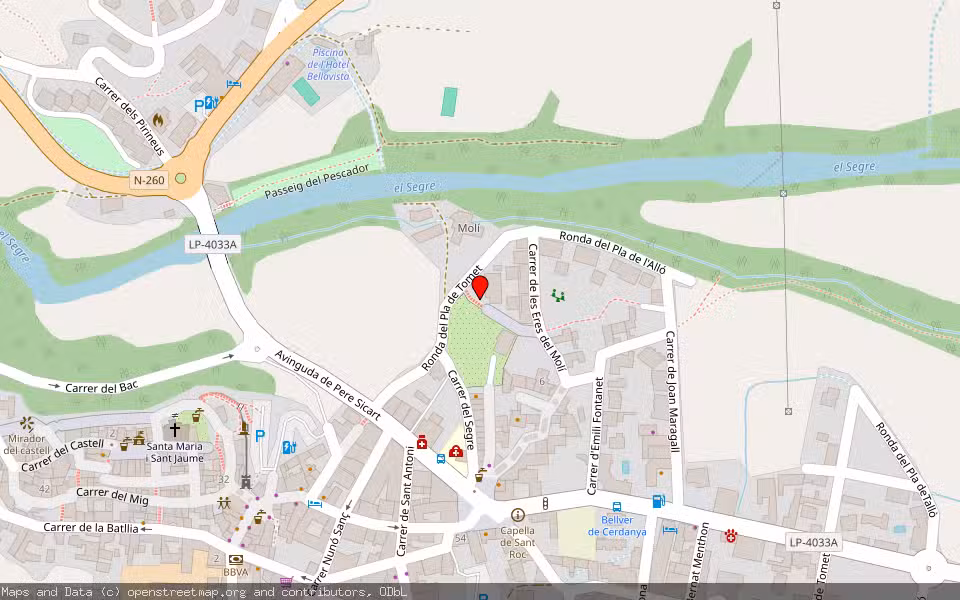 Mapa de Subasta Inmueble (Vivienda) en Bellver De Cerdanya, Lleida