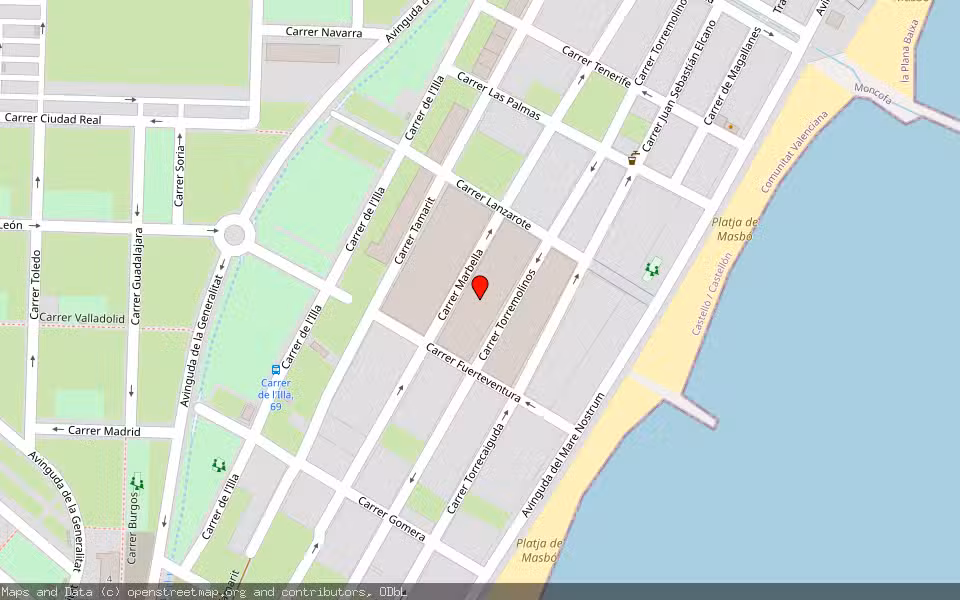 Mapa de Subasta Inmueble (Solar) en Moncofar, Castellón/Castelló