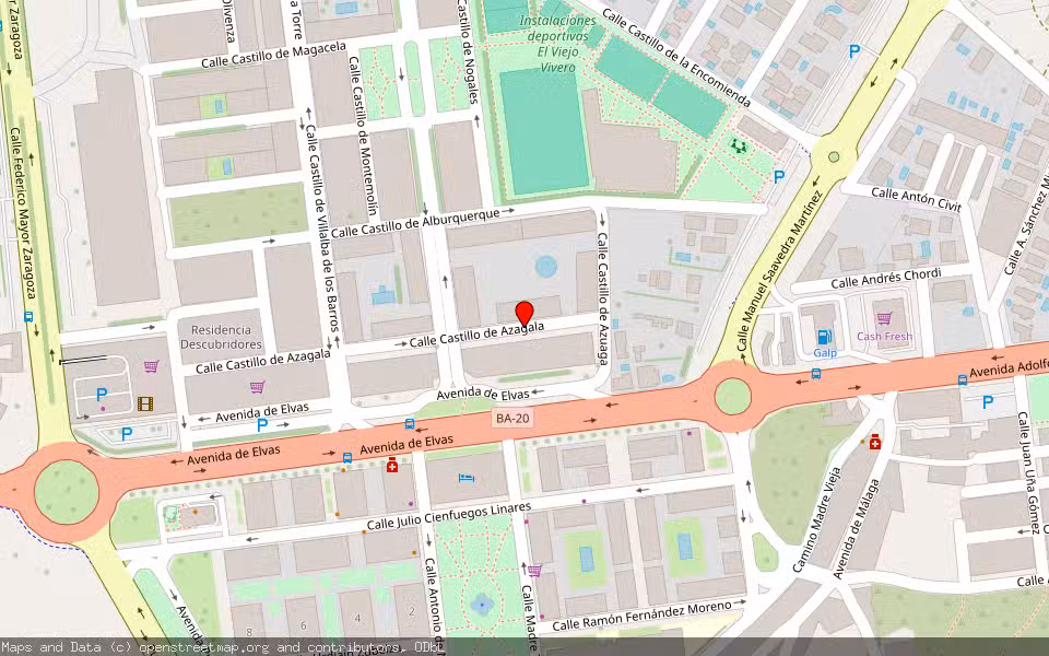 Mapa de Subasta Inmueble (Local comercial) en Badajoz