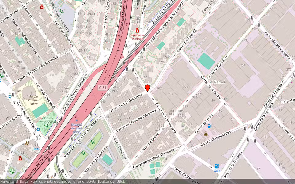 Mapa de Subasta Inmueble (Vivienda) en Badalona, Barcelona