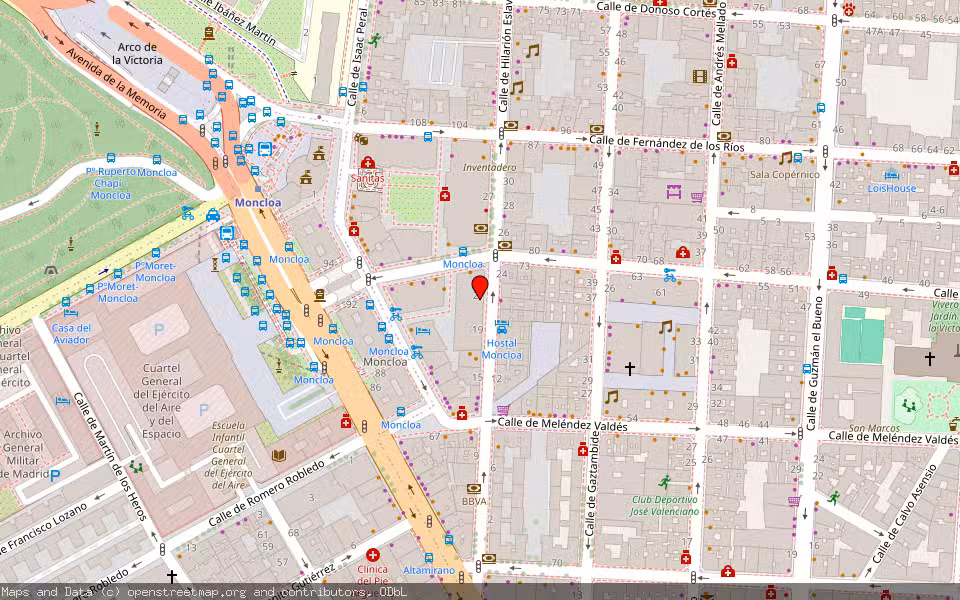 Mapa de Subasta Inmueble (Local comercial) en Madrid