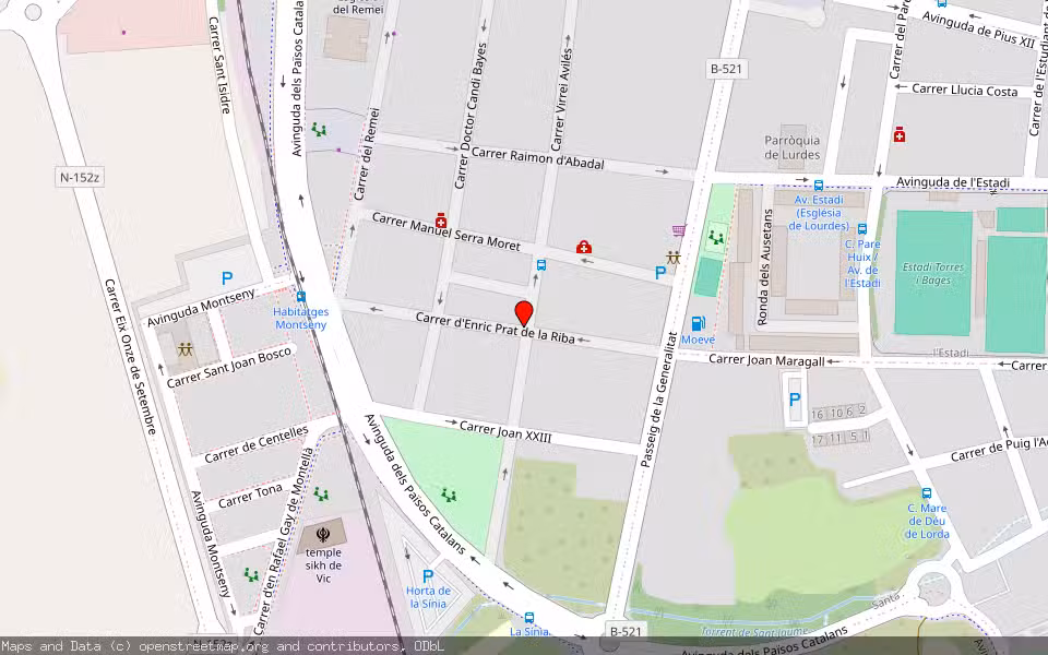 Mapa de Subasta Inmueble (Vivienda) en Vic, Barcelona