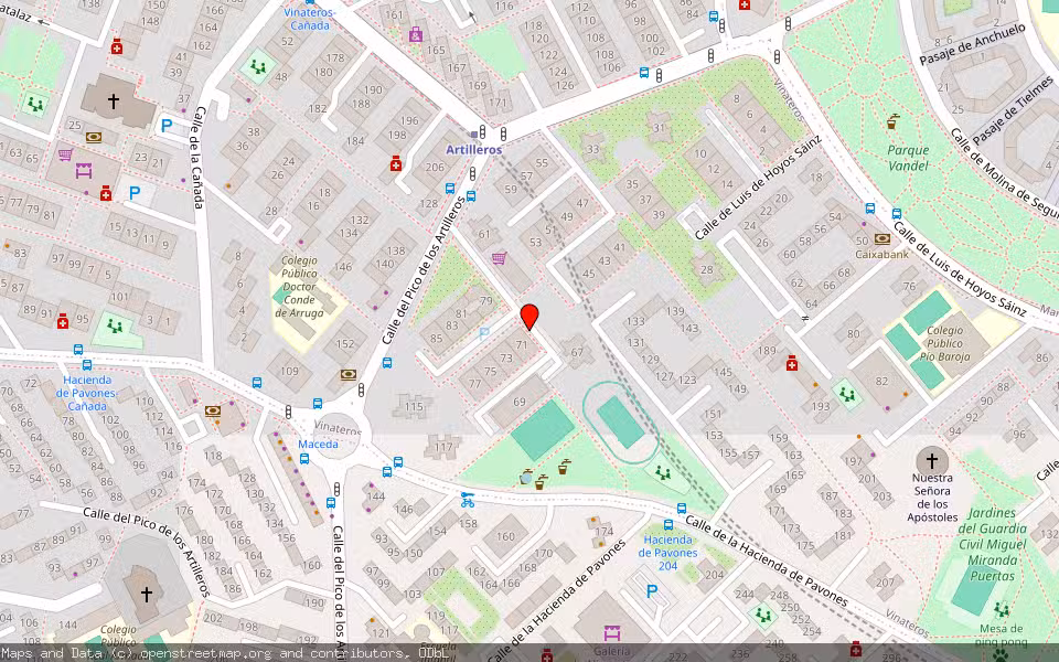 Mapa de Subasta Inmueble (Vivienda) en Madrid