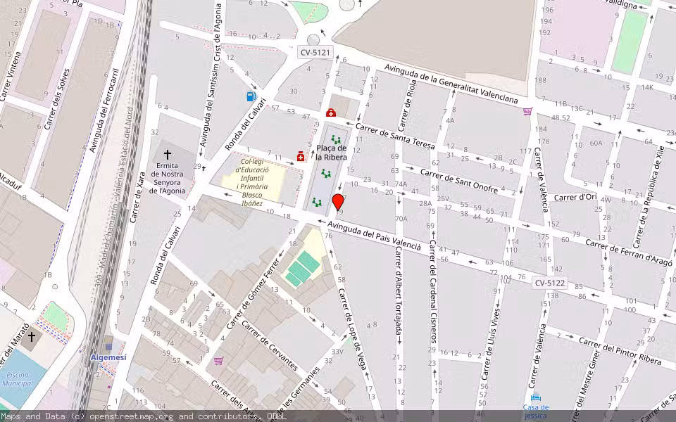 Mapa de Subasta Inmueble (Vivienda) en Algemesi, Valencia/València