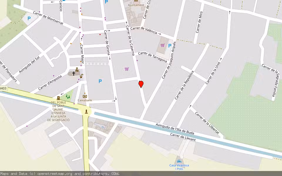 Mapa de Subasta Inmueble (Vivienda) en Sant Jaume D'enveja, Tarragona