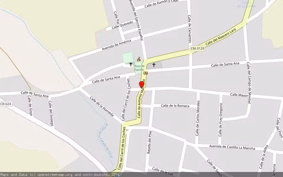 Mapa de Subasta Inmueble (Vivienda) en Cozar, Ciudad Real