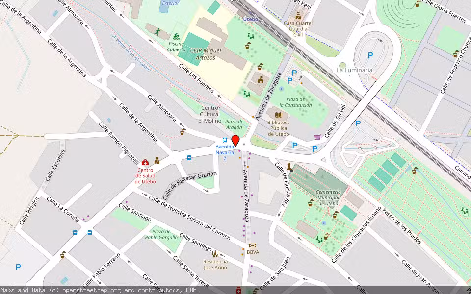 Mapa de Subasta Inmueble (Vivienda) en Utebo, Zaragoza