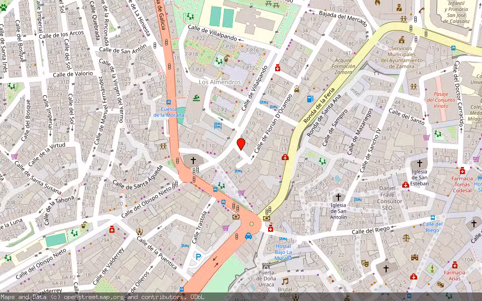 Mapa de Subasta Inmueble (Local comercial) en Zamora