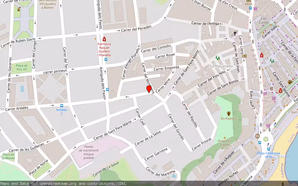 Mapa de Subasta Inmueble (Local comercial) en Blanes, Girona