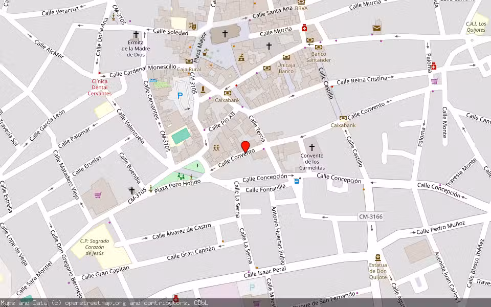 Mapa de Subasta Inmueble (Garaje) en Campo De Criptana, Ciudad Real