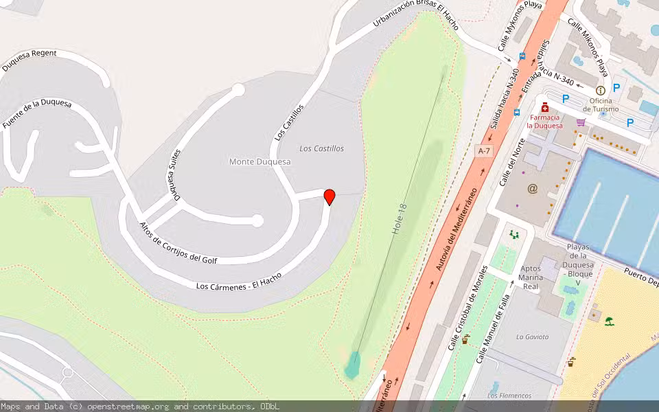 Mapa de Subasta Inmueble (Vivienda) en Manilva, Málaga
