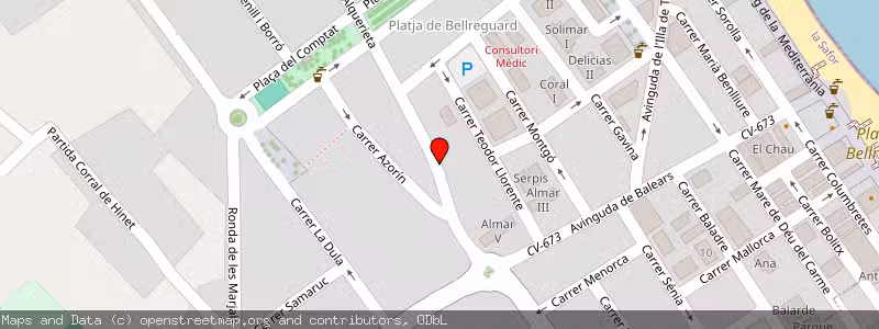 Mapa de Subasta de Inmueble (Vivienda) en Bellreguard, Valencia 