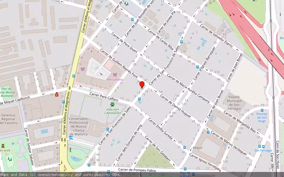 Mapa de Subasta Inmueble (Vivienda) en Palma, Illes Balears