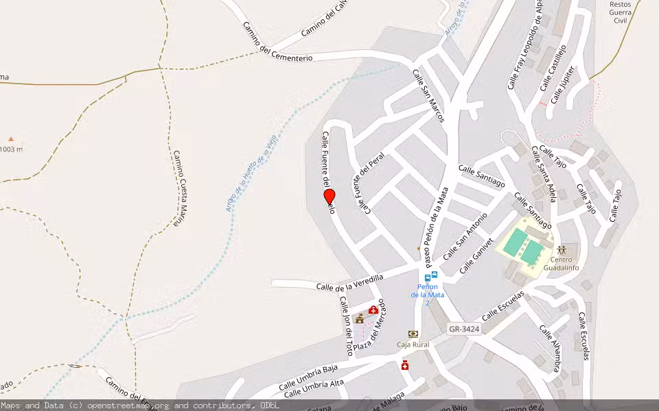 Mapa de Subasta Inmueble (Vivienda) en Cogollos Vega, Granada