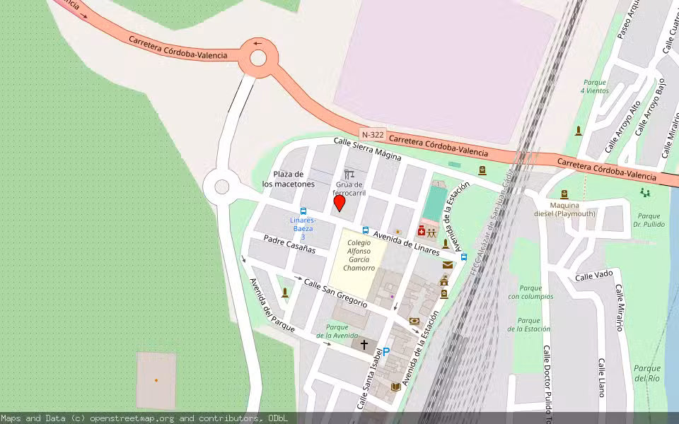 Mapa de Subasta Inmueble (Vivienda) en Linares, Jaén
