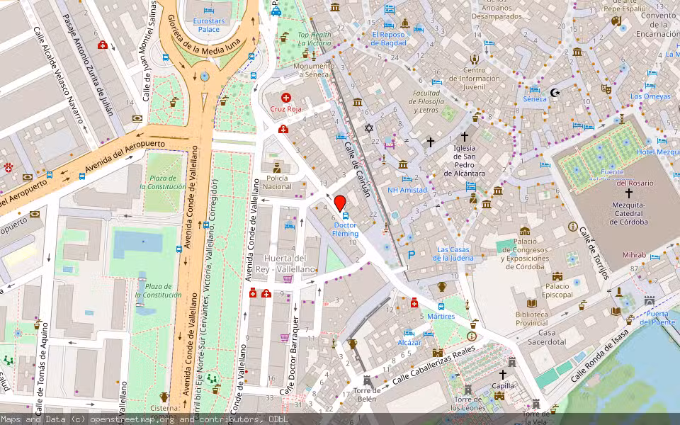 Mapa de Subasta Inmueble (Local comercial) en Cordoba, Córdoba