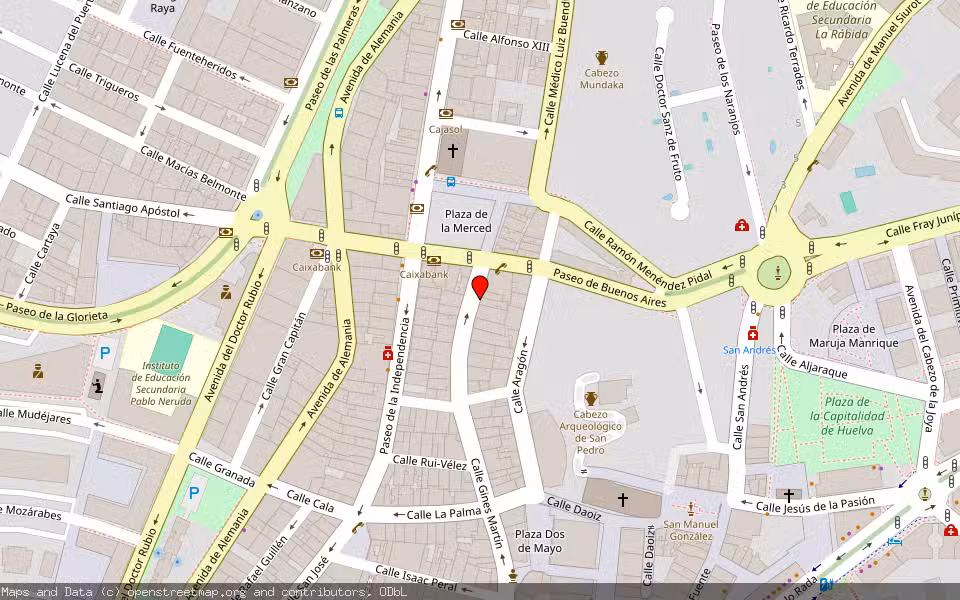 Mapa de Subasta Inmueble (Vivienda) en Huelva