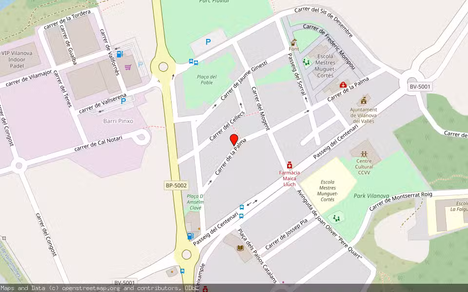 Mapa de Subasta Inmueble (Vivienda) en Vilanova Del Valles, Barcelona