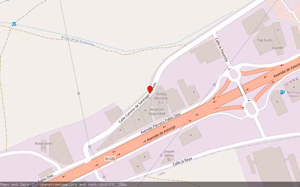 Mapa de Subasta Inmueble (Nave industrial) en Trobajo Del Camino, León