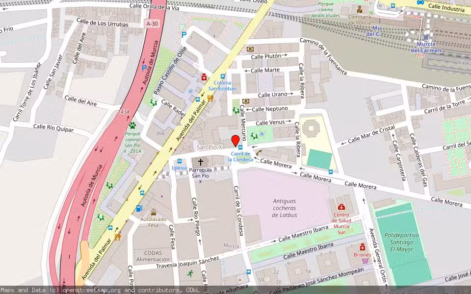 Mapa de Subasta Inmueble (Vivienda) en Murcia