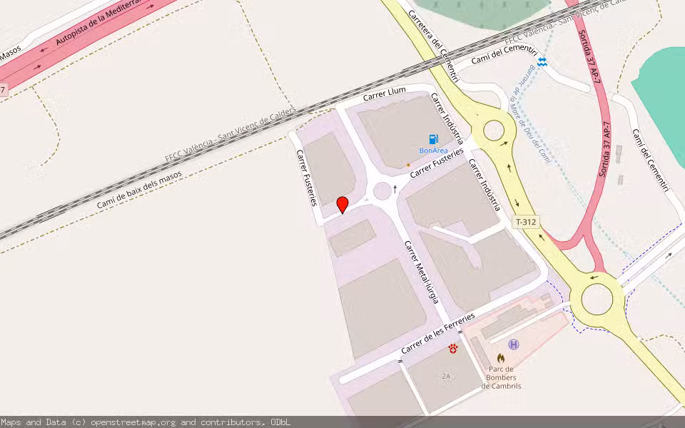 Mapa de Subasta Inmueble (Nave industrial) en Cambrils, Tarragona