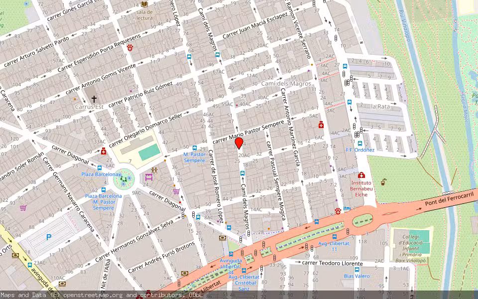 Mapa de Subasta Inmueble (Vivienda) en Elche, Alicante/Alacant