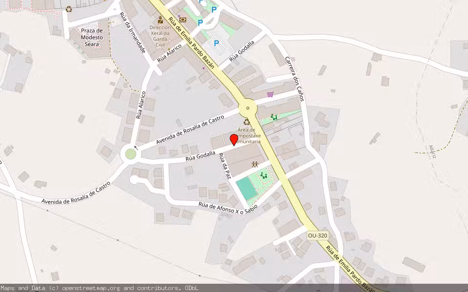 Mapa de Subasta Inmueble (Local comercial) en Allariz, Ourense