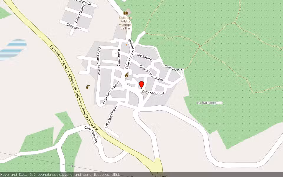 Mapa de Subasta Inmueble (Vivienda) en Illar, Almería