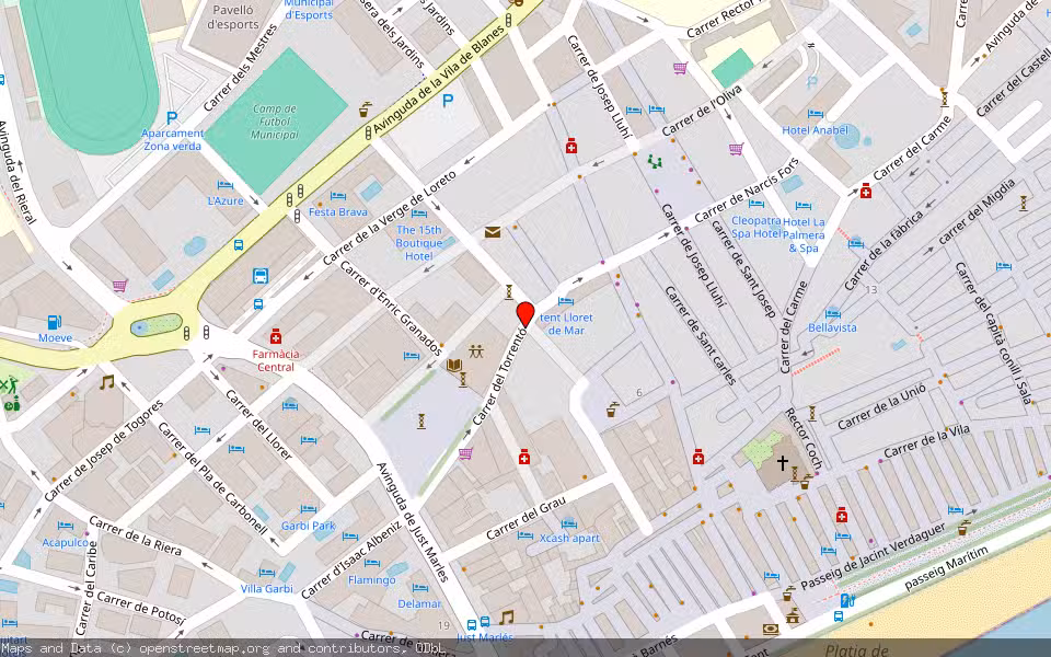 Mapa de Subasta Inmueble (Otros) en Lloret De Mar, Girona