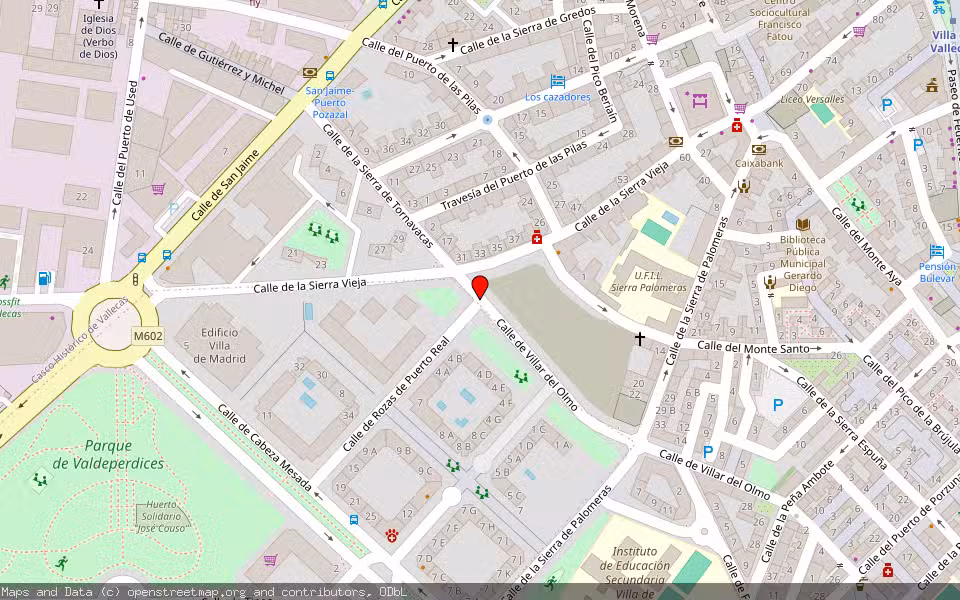Mapa de Subasta Inmueble (Garaje) en Las Rozas, Madrid