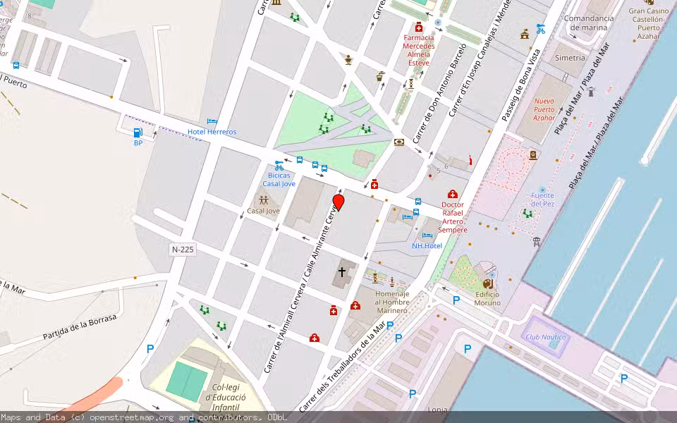 Mapa de Subasta Inmueble (Vivienda) en Grao De Castellon, Castellón/Castelló