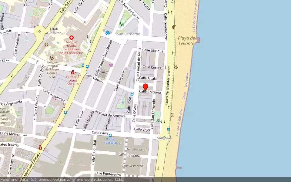 Mapa de Subasta Inmueble (Vivienda) en Linea De La Concepcion (la), Cádiz