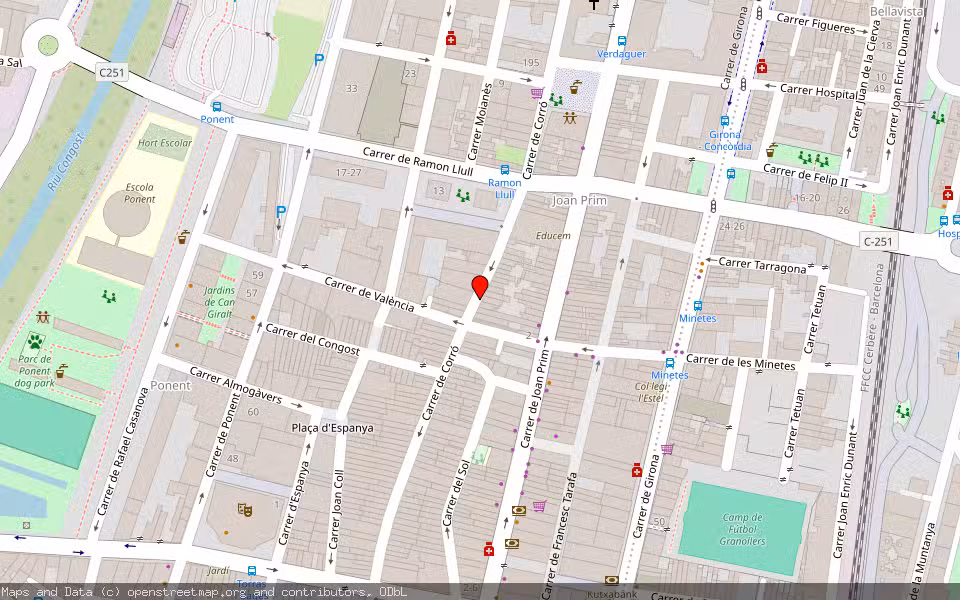 Mapa de Subasta Inmueble (Garaje) en Granollers, Barcelona