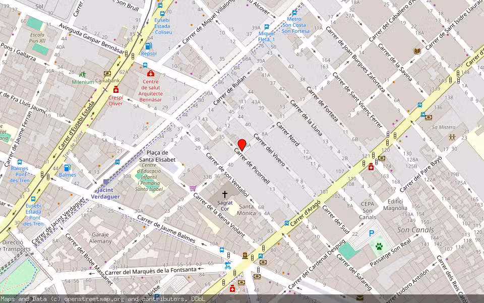 Mapa de Subasta Inmueble (Vivienda) en Palma De Mallorca, Illes Balears