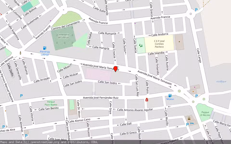 Mapa de Subasta Inmueble (Vivienda) en Lebrija, Sevilla