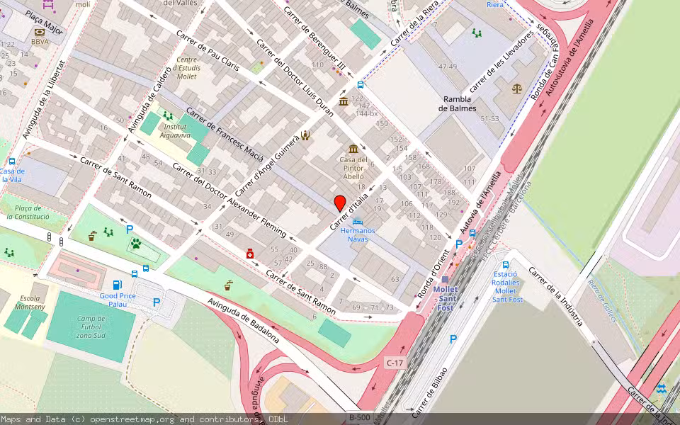 Mapa de Subasta Inmueble (Vivienda) en Mollet Del Vallès, Barcelona