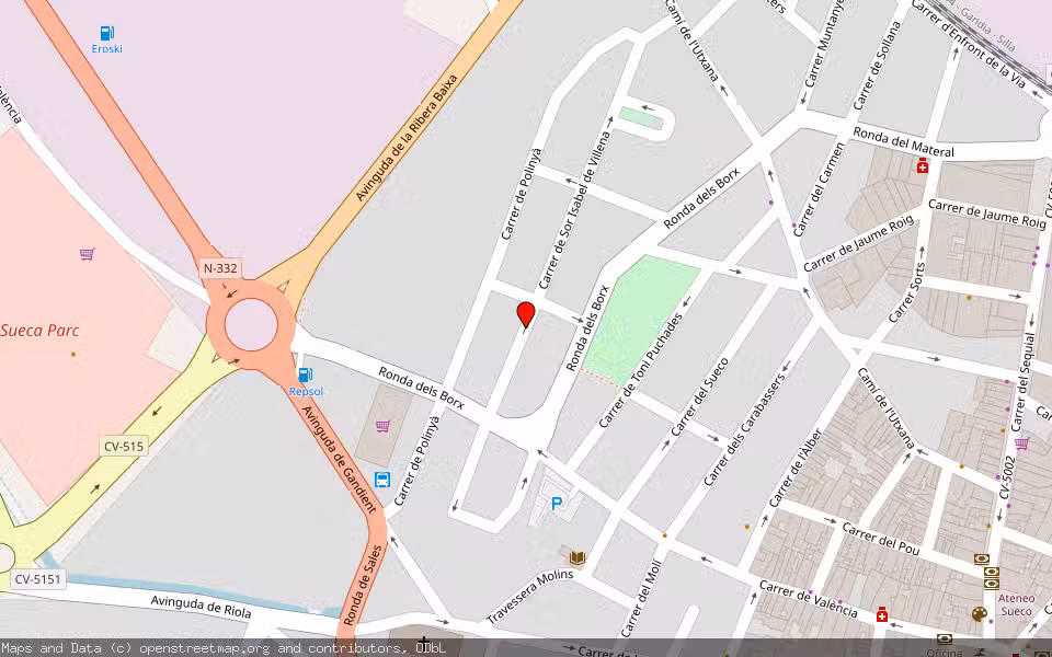 Mapa de Subasta Inmueble (Vivienda) en Sueca, Valencia/València