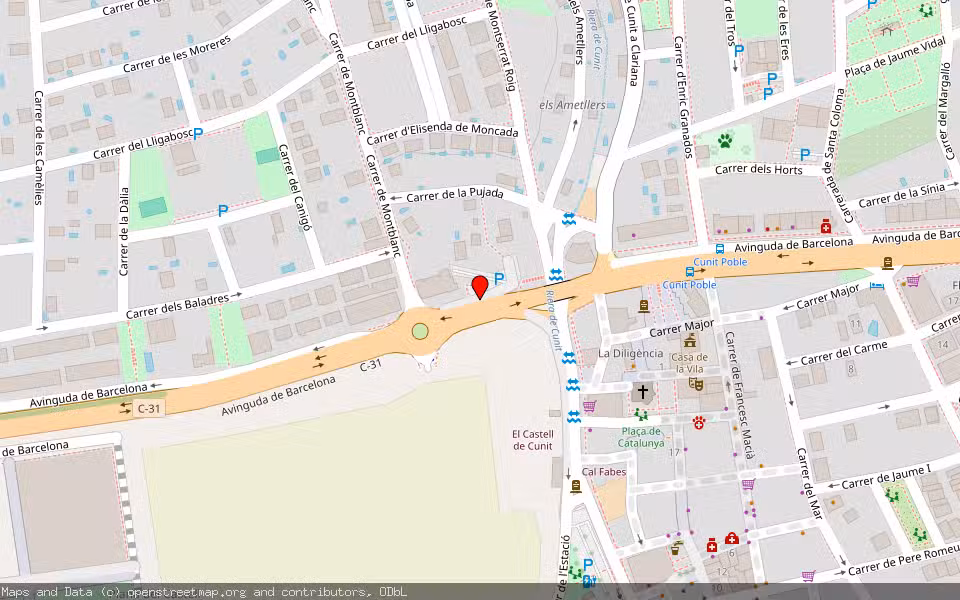 Mapa de Subasta Inmueble (Local comercial) en Cunit, Tarragona