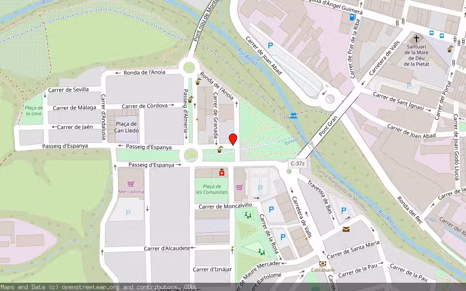 Mapa de Subasta Inmueble (Garaje) en Igualada, Barcelona