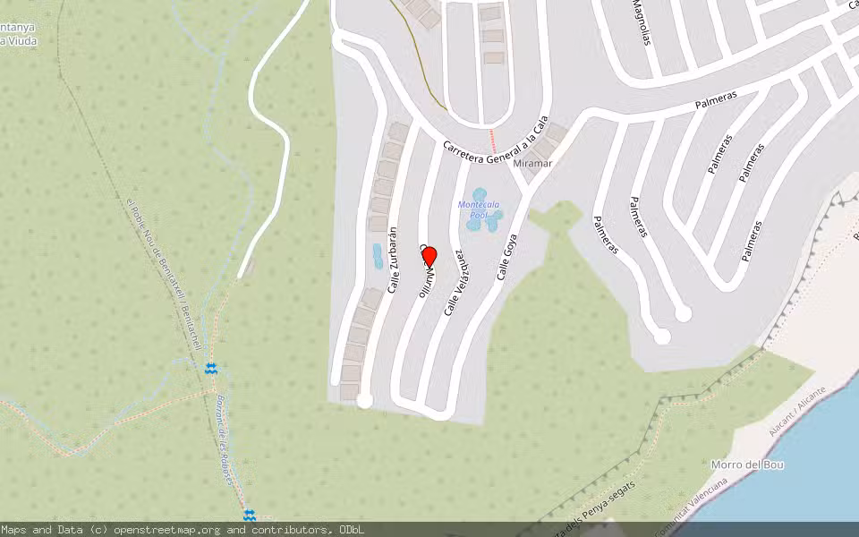 Mapa de Subasta Inmueble (Vivienda) en Benitachell, Alicante/Alacant