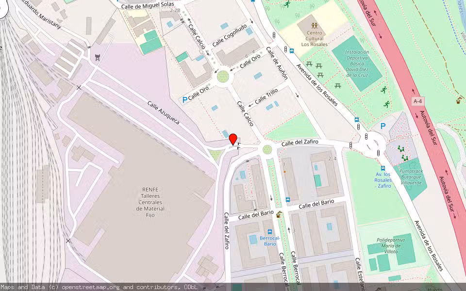 Mapa de Subasta Inmueble (Garaje) en Madrid