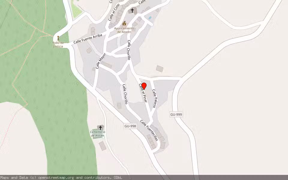 Mapa de Subasta Inmueble (Vivienda) en Alocen, Guadalajara