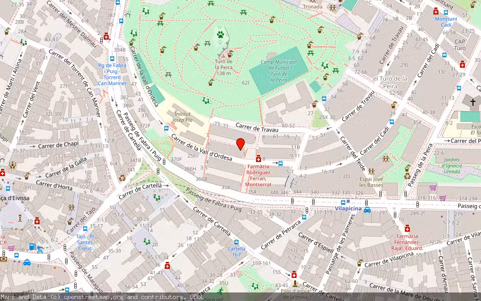 Mapa de Subasta Inmueble (Vivienda) en Barcelona