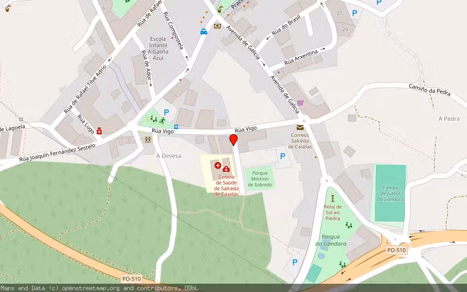 Mapa de Subasta Inmueble (Local comercial) en Salceda De Caselas, Pontevedra