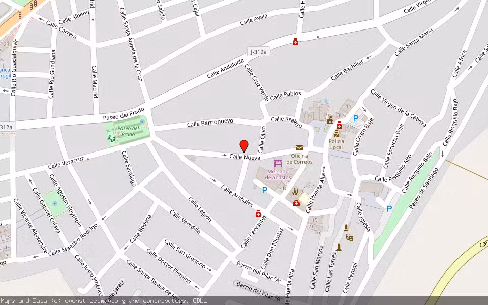 Mapa de Subasta Inmueble (Vivienda) en Torreperogil, Jaén