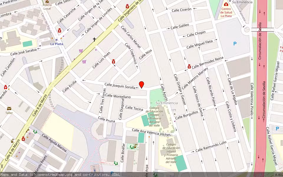 Mapa de Subasta Inmueble (Vivienda) en Sevilla